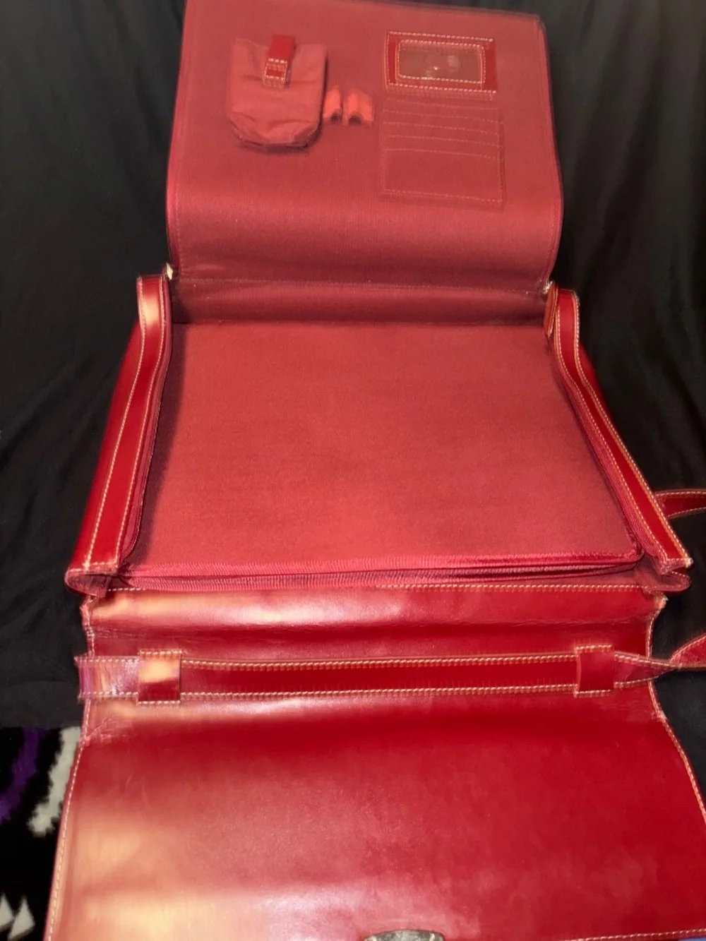 Wilson Leather Pelle Studio burgundy laptop briefcase